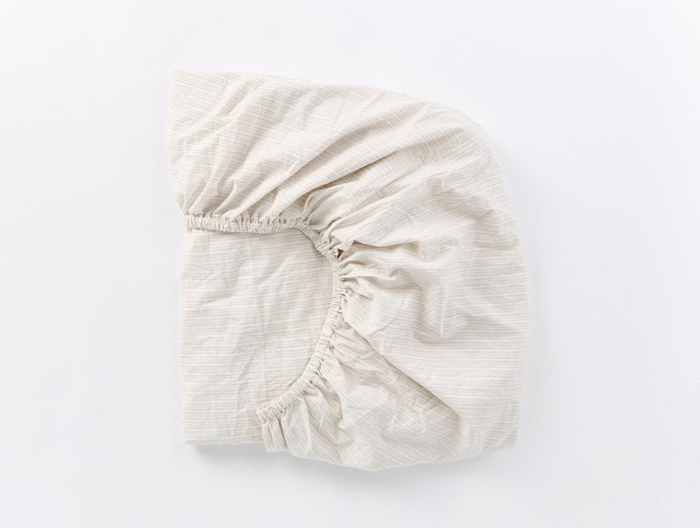 ORGANIC CRINKLED PERCALE FITTED SHEET