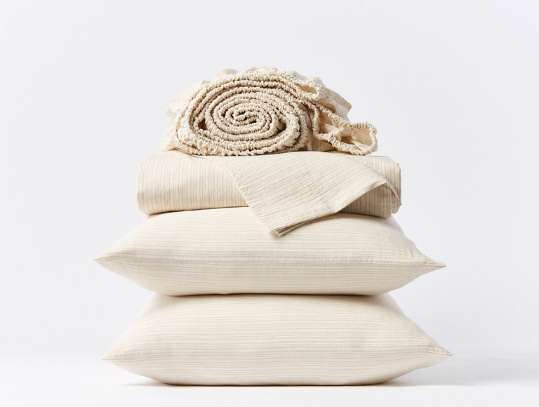 ORGANIC CRINKLED PERCALE SHEET SET