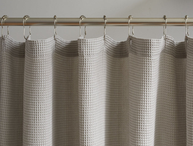 ORGANIC WAFFLE SHOWER CURTAIN