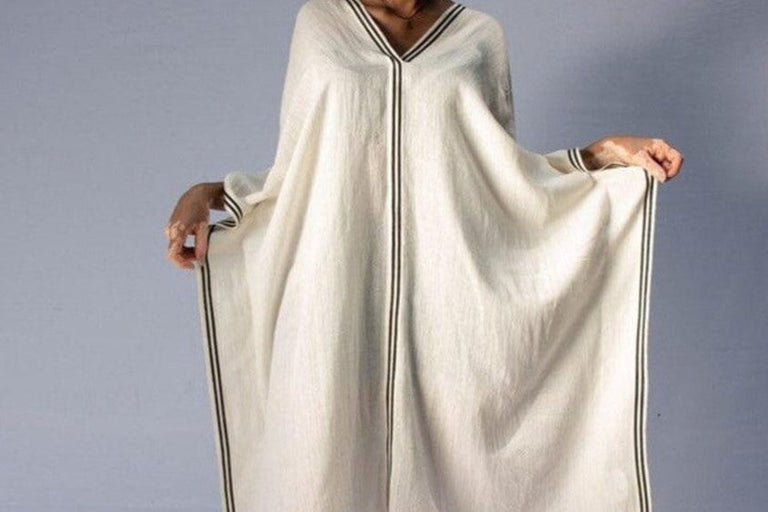 PETRA HANDWOVEN ETHIOPIAN COTTON KAFTAN | APPAREL