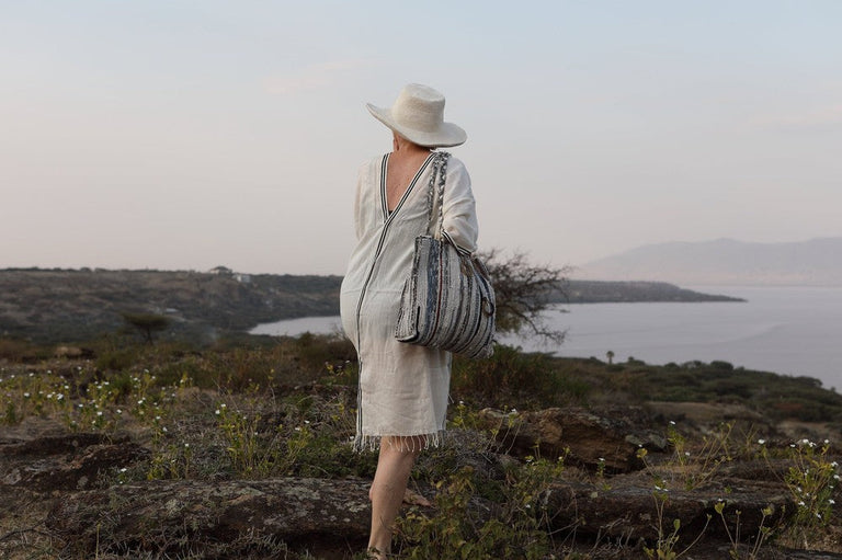 PETRA HANDWOVEN ETHIOPIAN COTTON KAFTAN | APPAREL