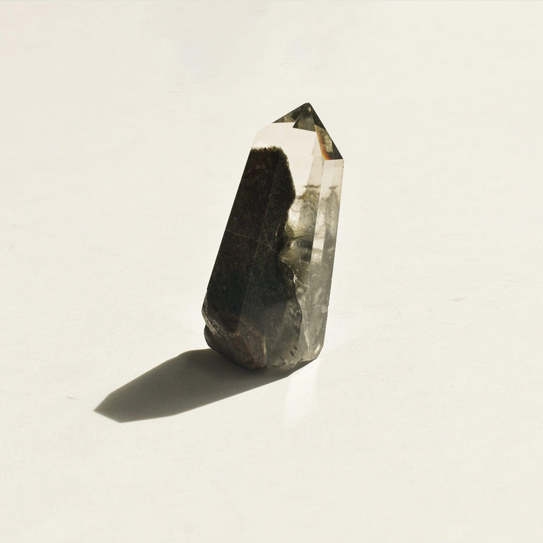 Hematite Phantom Quartz Crystal Tower | Tall