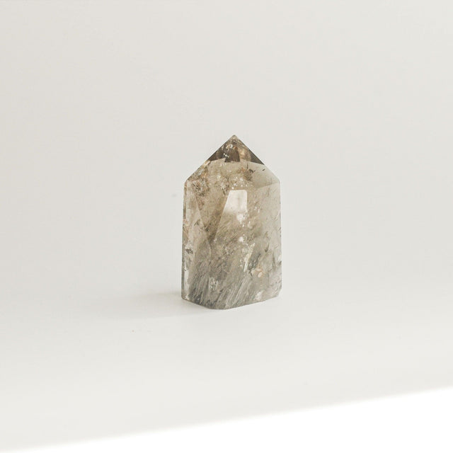 Grey Phantom Quartz Crystal Tower