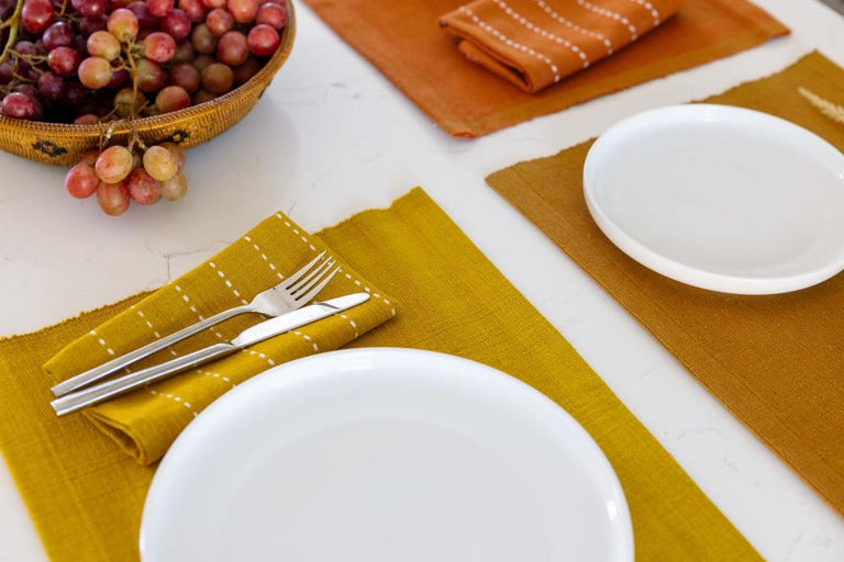 RIFT VALLEY HANDWOVEN ETHIOPIAN COTTON COCKTAIL NAPKINS | SET OF 2 | ENTERTAINING