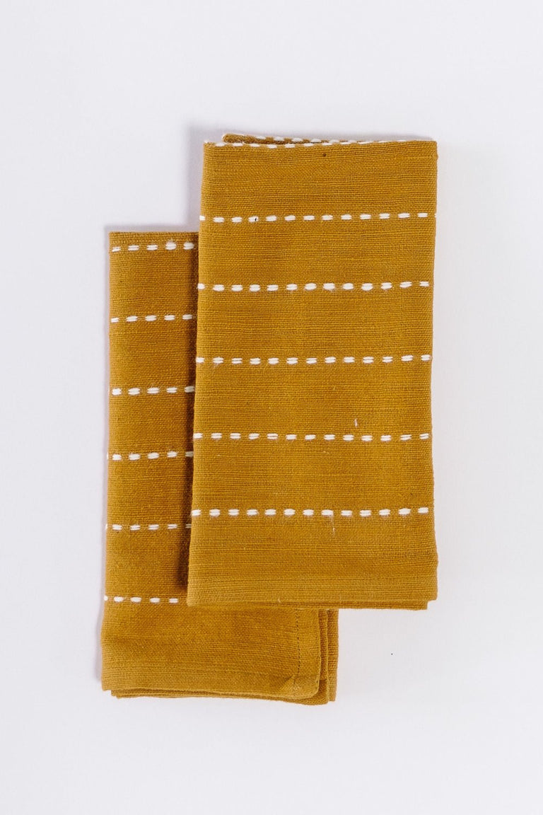 RIFT VALLEY HANDWOVEN ETHIOPIAN COTTON COCKTAIL NAPKINS | SET OF 2 | ENTERTAINING