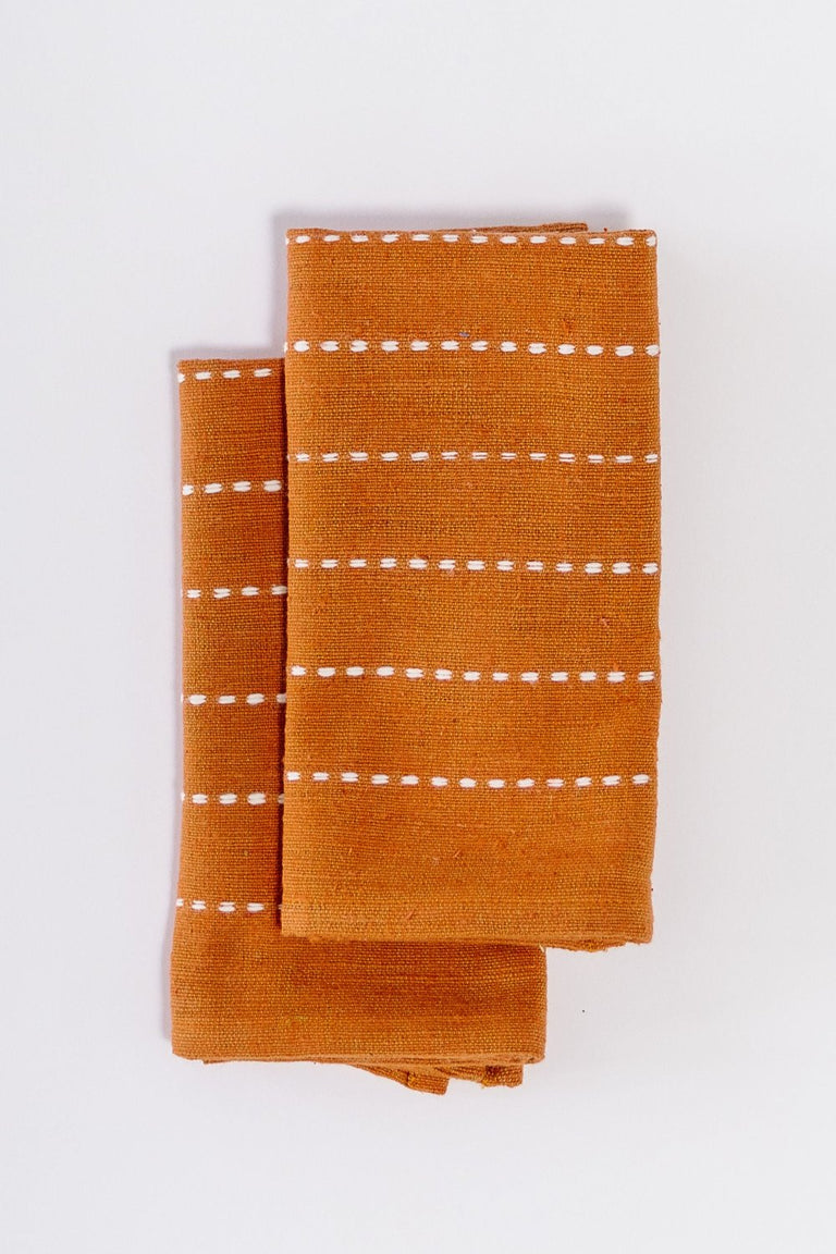 RIFT VALLEY HANDWOVEN ETHIOPIAN COTTON COCKTAIL NAPKINS | SET OF 2 | ENTERTAINING