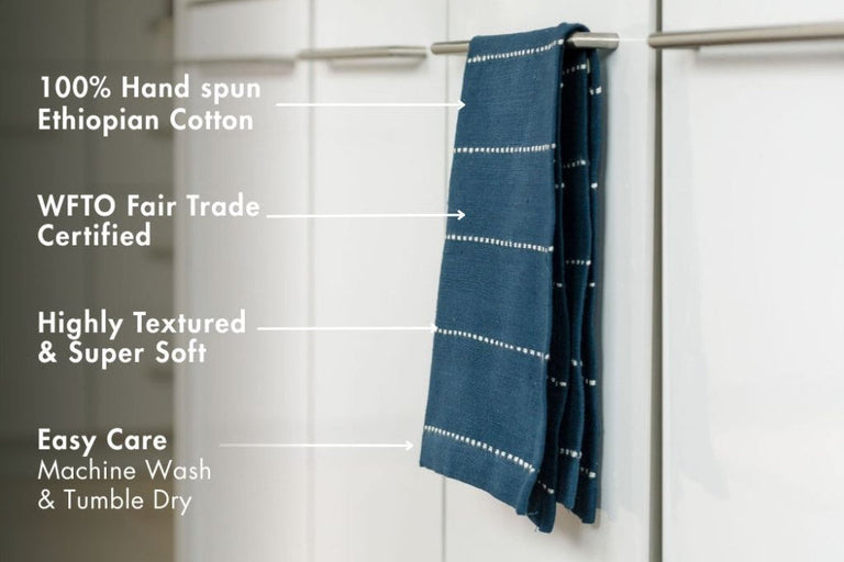 RIFT VALLEY HANDWOVEN ETHIOPIAN COTTON TEA TOWEL | KITCHEN