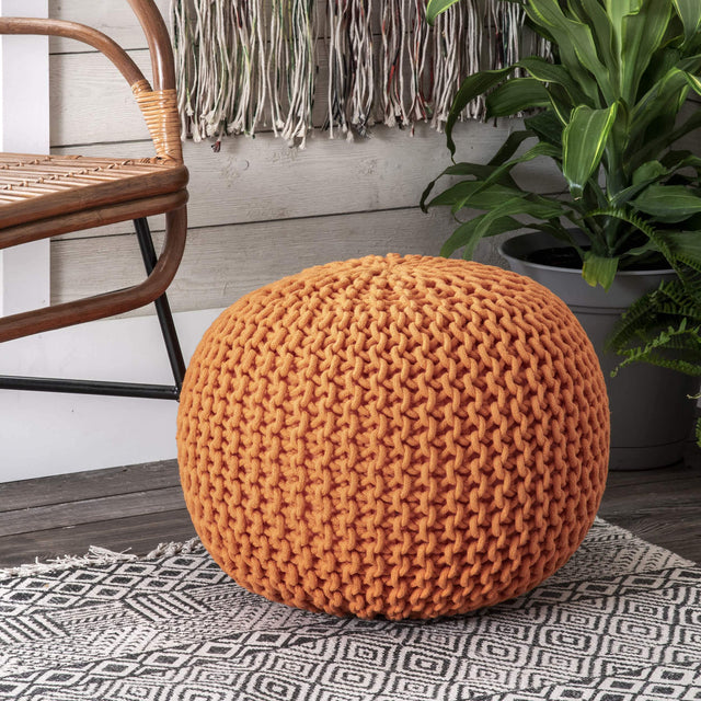 BROUGES COTTON KNIT POUF