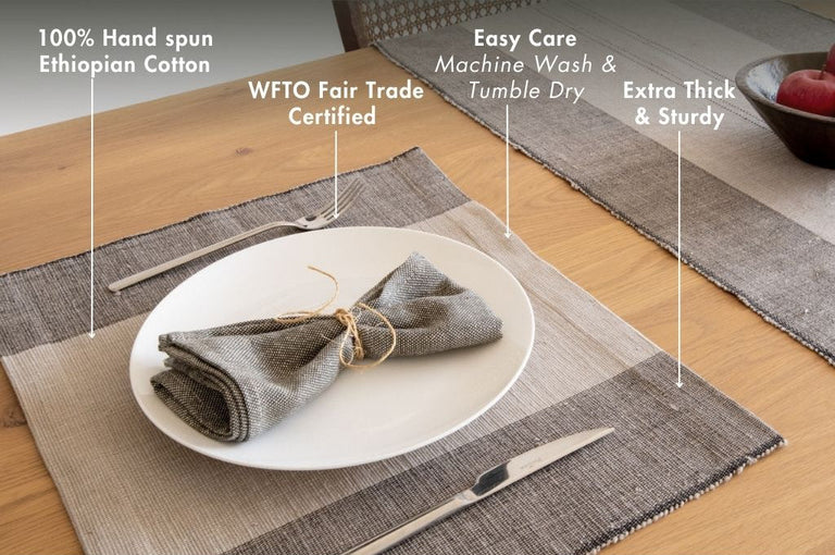 SODO HANDWOVEN ETHIOPIAN COTTON PLACEMAT | SET OF 2 | ENTERTAINING