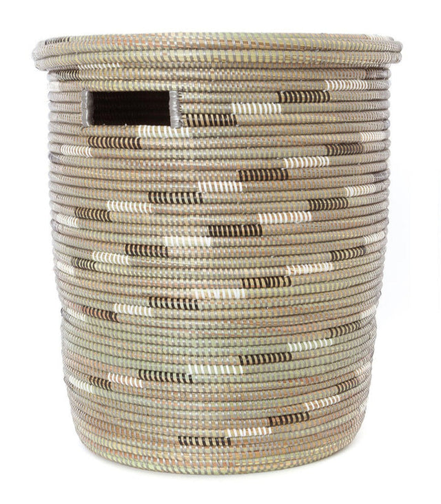 EARTH SWIRL FLAT-LIDDED BASKET (SENEGAL)