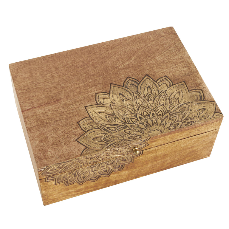 MANGO WOOD MANDALA  BOXES | STORAGE