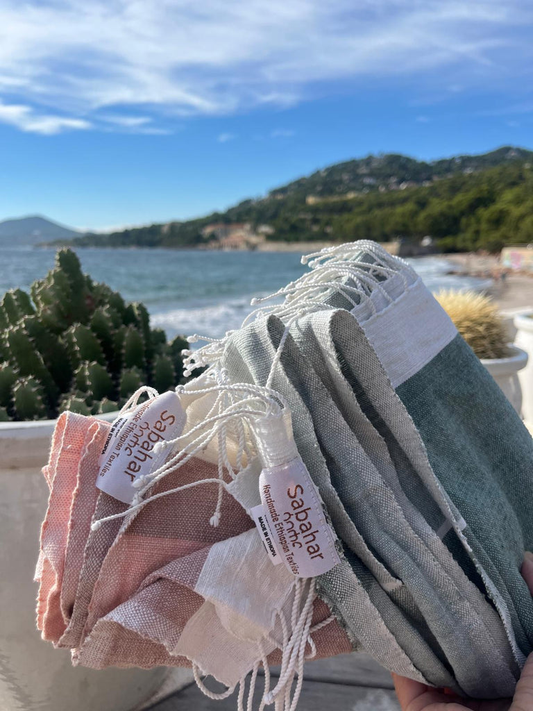 ABAY HANDWOVEN ETHIOPIAN COTTON BEACH TOWEL | BATH
