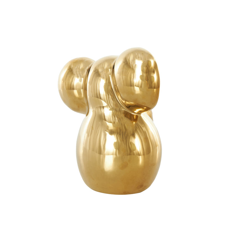 GOLD CERAMIC SHY ELEPHANT | FIGURINE