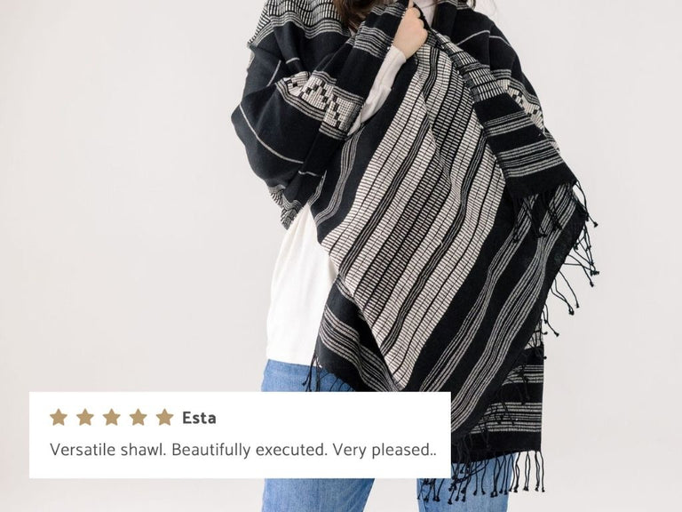 TABOR HANDWOVEN ETHIOPIAN COTTON SHAWL | APPAREL