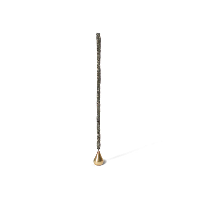 Tall Waterdrop Brass Incense Holder