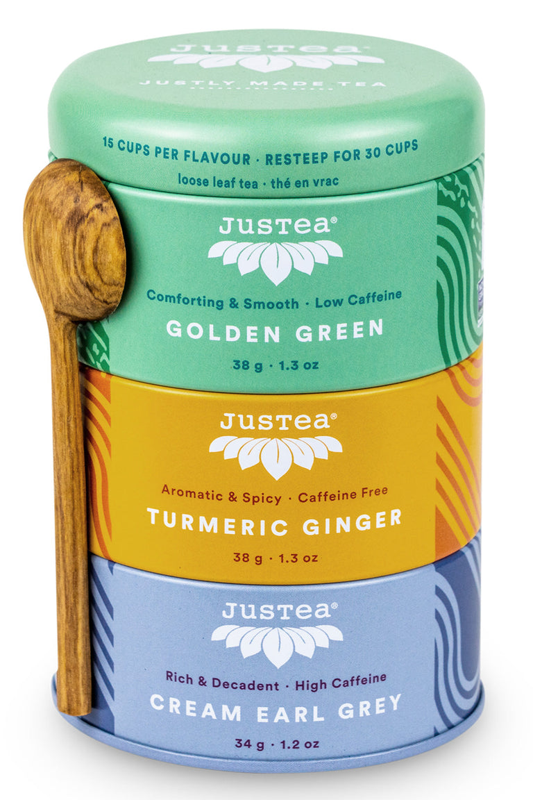 JUSTEA LOOSE LEAF ASSORTED TRIO GIFT TIN (KENYA)