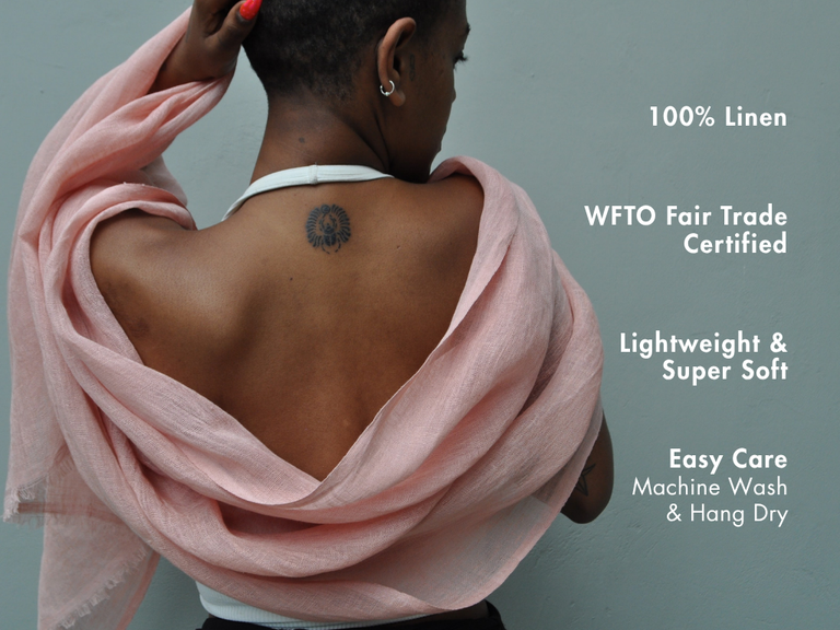 TELBA PURE LINEN HANDWOVEN SHAWL | APPAREL
