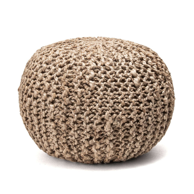 CROY KNITTED JUTE POUF