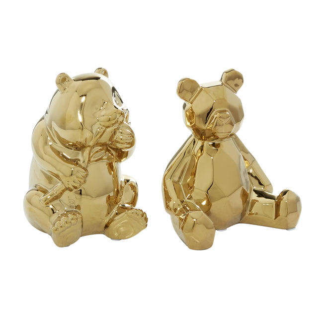 GOLD PORCELAIN BEARS | FIGURINE