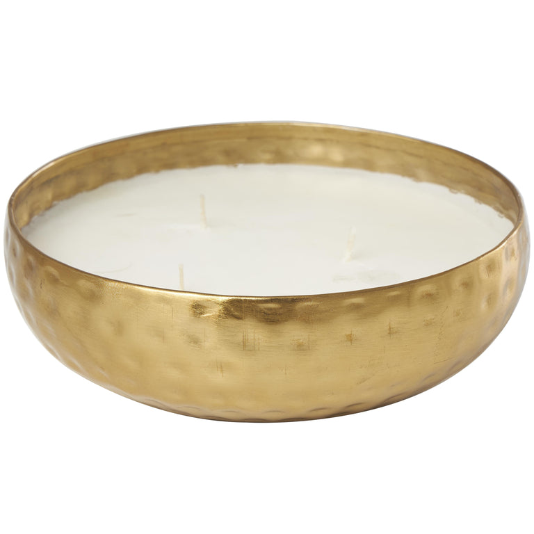 HAMMERED GOLD 3 WICK CANDLE -  MEDITERRANEAN FIG | OBJECTS