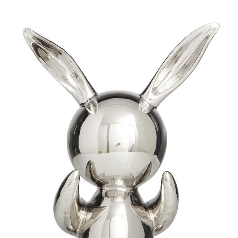 SILVER CERAMIC BALLOOM RABBITS | FIGURINE