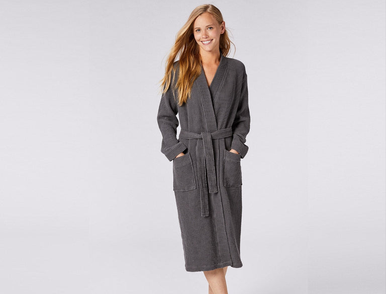 UNISEX ORGANIC WAFFLE ROBE | BATH