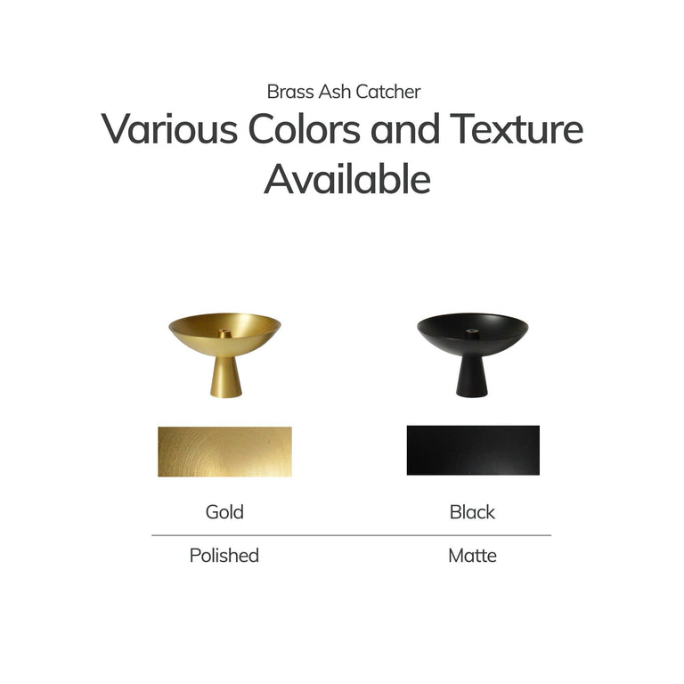 Black Brass Incense Holder with Ash Catcher