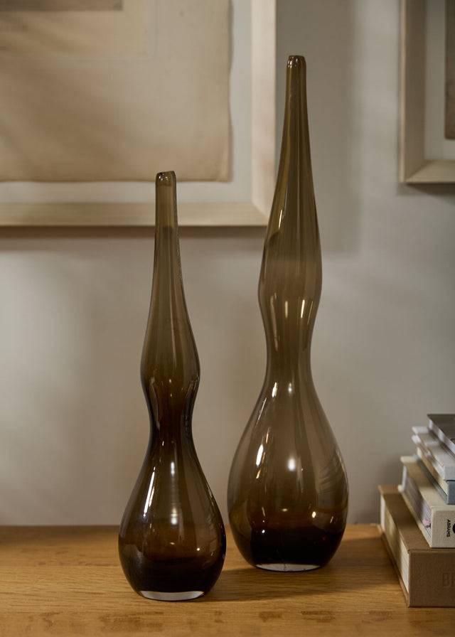 VORAGO SMOKED GLASS VASES