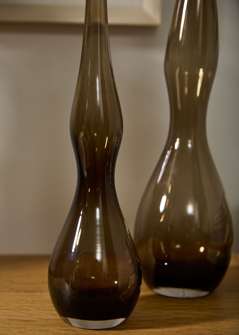 VORAGO SMOKED GLASS VASES