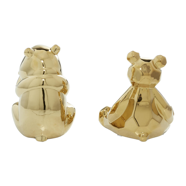 GOLD PORCELAIN BEARS | FIGURINE