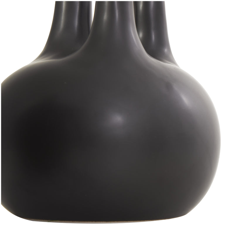 BLACK CERAMIC BIOMOPHIC BUD VASES | VASES