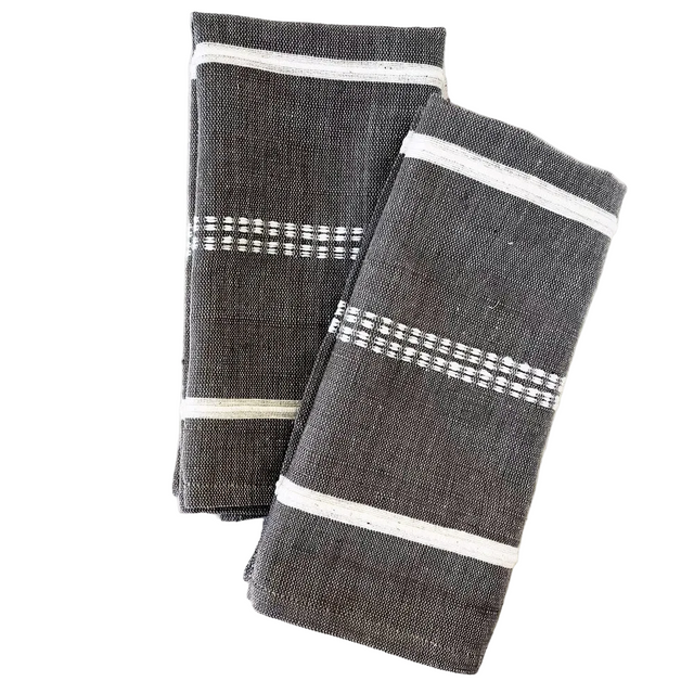 ZENACH HANDWOVEN ETHIOPIAN COTTON NAPKINS | SET OF 2 | ENTERTAINING