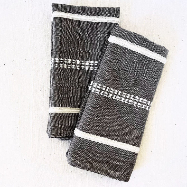 ZENACH HANDWOVEN ETHIOPIAN COTTON NAPKINS | SET OF 2 | ENTERTAINING