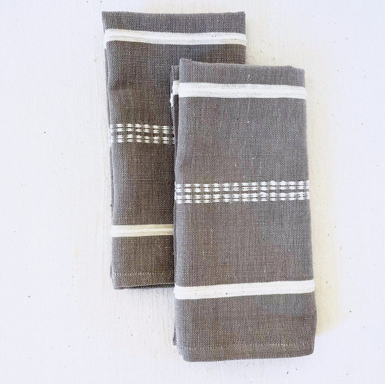 ZENACH HANDWOVEN ETHIOPIAN COTTON NAPKINS | SET OF 2 | ENTERTAINING