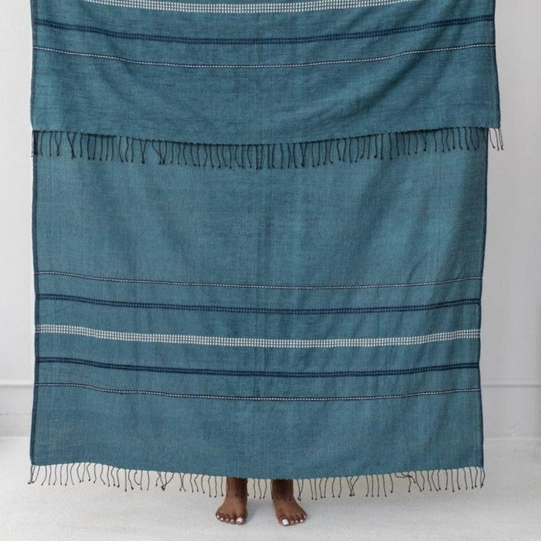 ZENACH HANDWOVEN ETHIOPIAN COTTON THROW BLANKET | THROWS