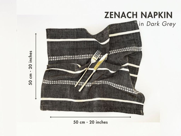 ZENACH HANDWOVEN ETHIOPIAN COTTON NAPKINS | SET OF 2 | ENTERTAINING