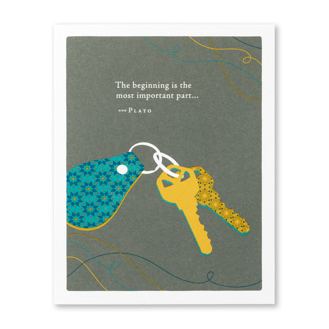 The beginning is the most important part | GREETING CARD - NEW HOME 