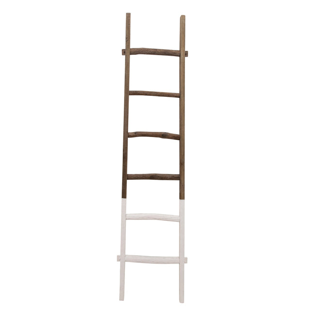 WHITE DIPPED WOOD BLANKET LADDER 76 IN