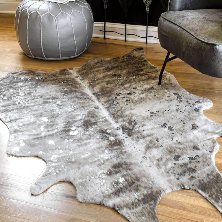 SPOTTED FAUX COWHIDE RUG | RUGS