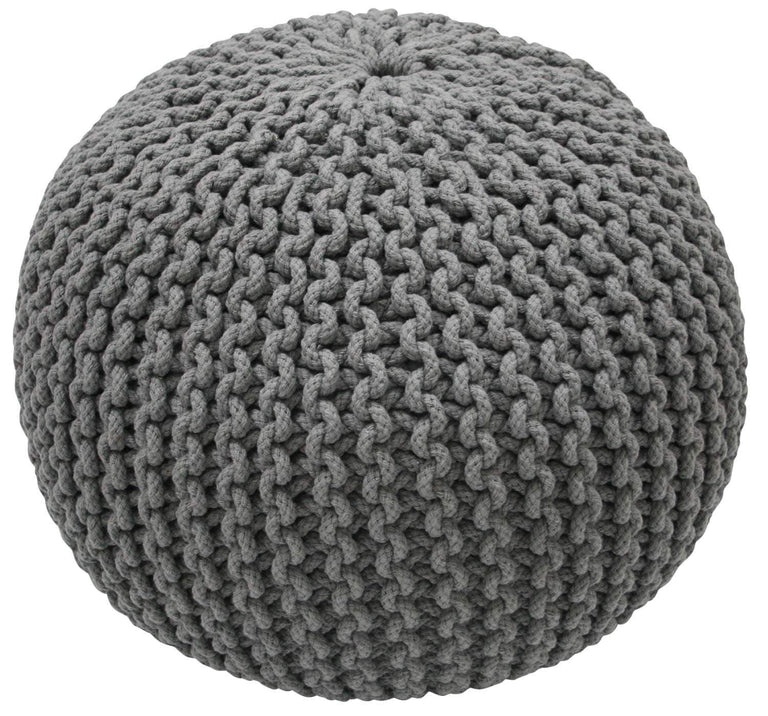 LING KNITTED ROUND POUF | POUF