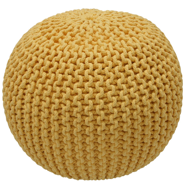 LING KNITTED ROUND POUF | POUF