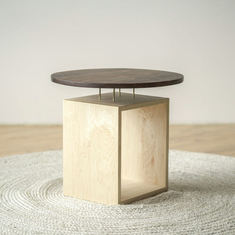 Levitating Circle Side Table by Iron Roots Designs | made in Berkeley, CA