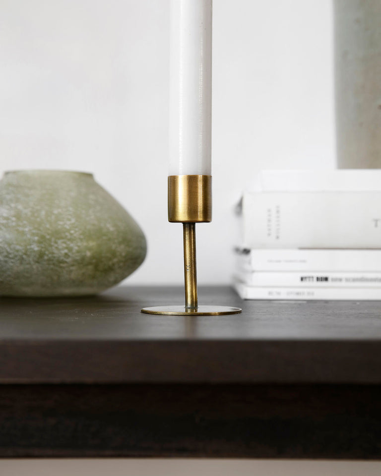 ANIT BRASS TAPER CANDLE HOLDER | OBJECTS | STAG & MANOR