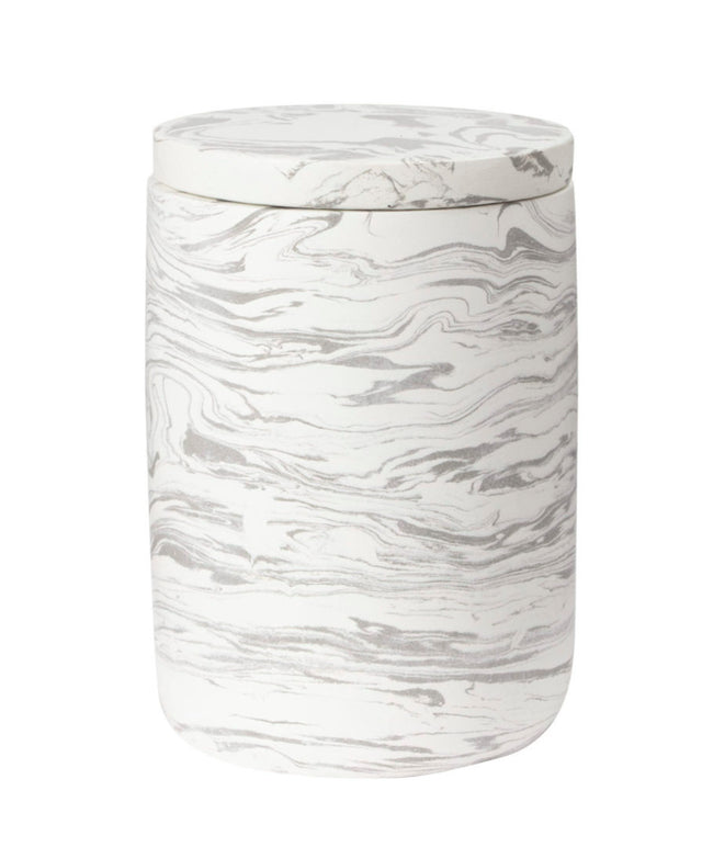 MARBLED CEMENT CANISTER | CONTAINER