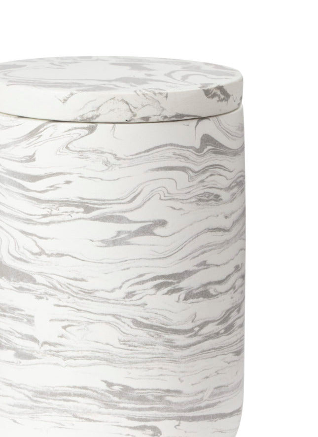 MARBLED CEMENT CANISTER | CONTAINER
