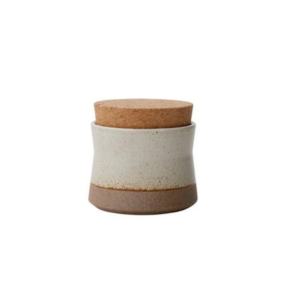 CORKED CERAMIC CANISTERS | CONTAINER