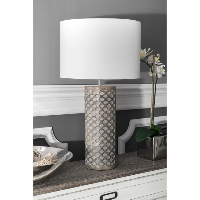 WOOD CARVED TABLE LAMP - 21 | LIGHTING