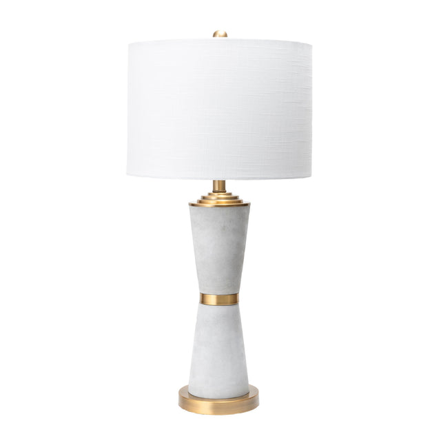 CEMENT & BRASS SILHOUETTE TABLE LAMP - 29 | LIGHTING