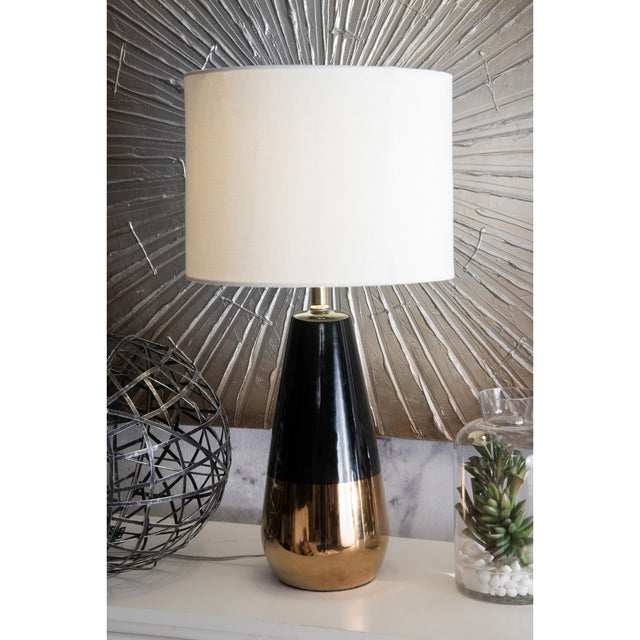 BLACK & GOLD TEARDROP TABLE LAMP - 25 | LIGHTING
