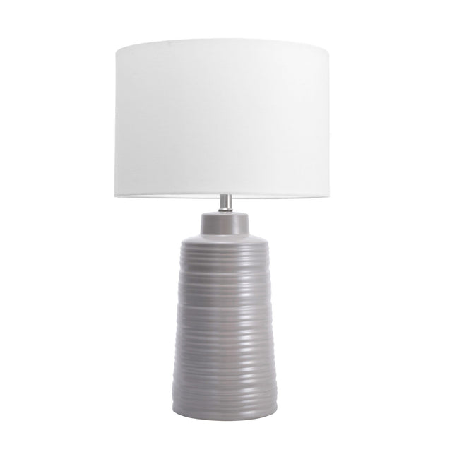 GREY SWIRL CERAMIC TABLE LAMP - 27 | LIGHTING